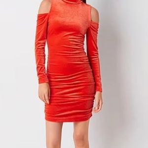 NWT Juicy by Juicy Couture Red Shine Velour Dress